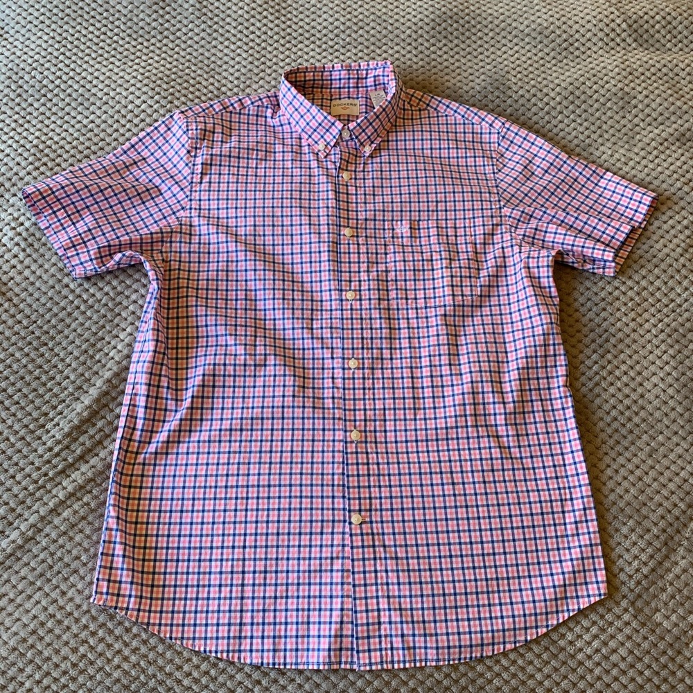 Dockers Gingham Short Sleeve Button Down